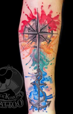 Color – Watercolor tattoo by Bruno Freitas