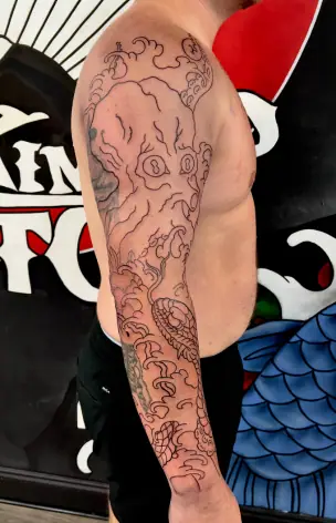 In Progress tattoo by Bruno Freitas